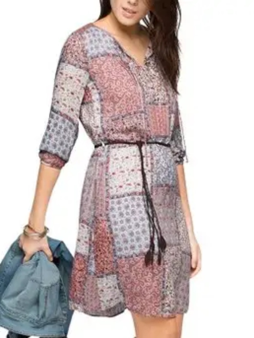 Esprit patchwork midi dress